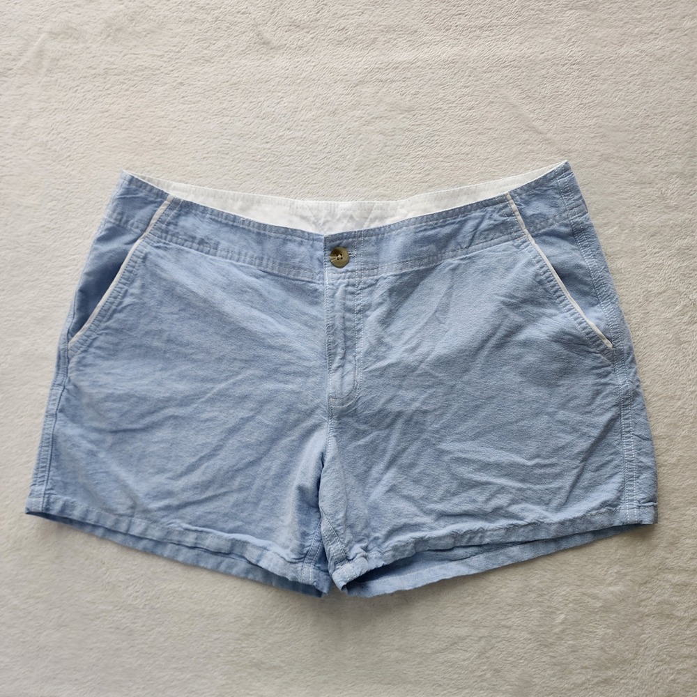 Columbia Shorts Womens 12 Blue Cotton Casual Fishing Performance Preppy 34W 4L